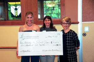 Great Idea winners Sara Jespersen and Maria Beaudin, with SAF Board Member Miriam Simmons.